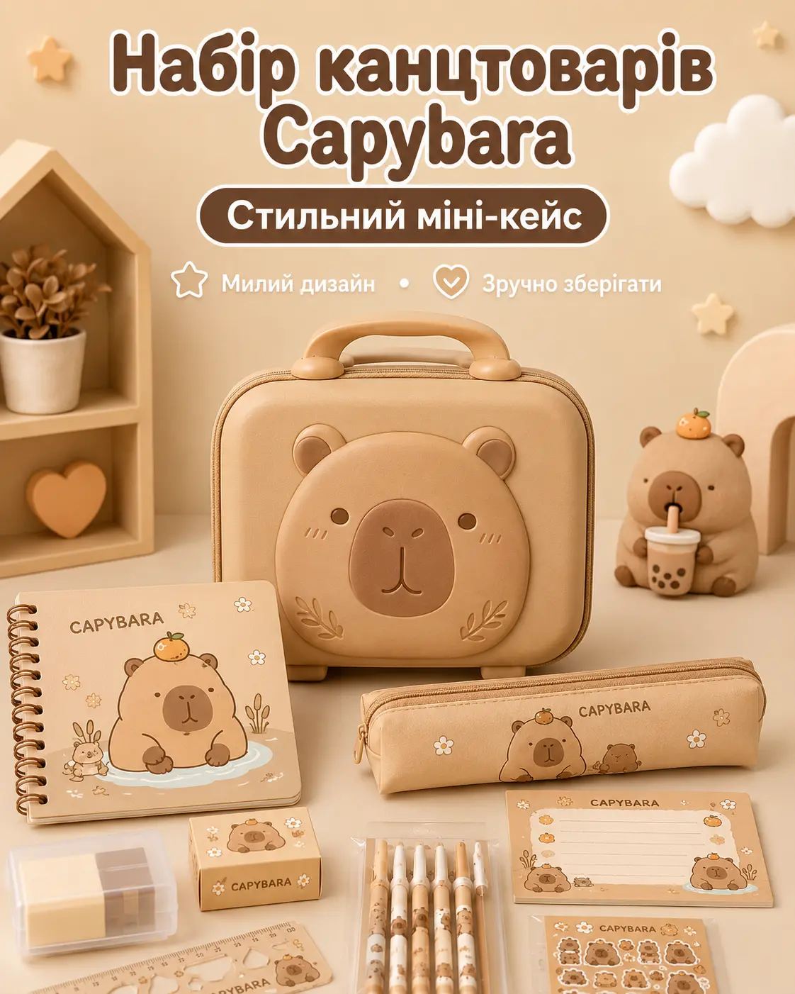 Канцелярський набір Капібара