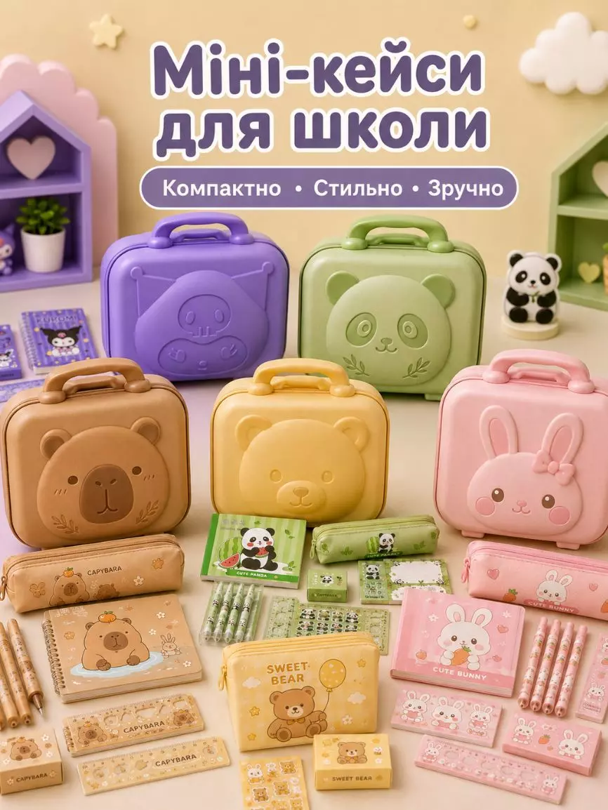 Дитячий канцелярський набір у валізці